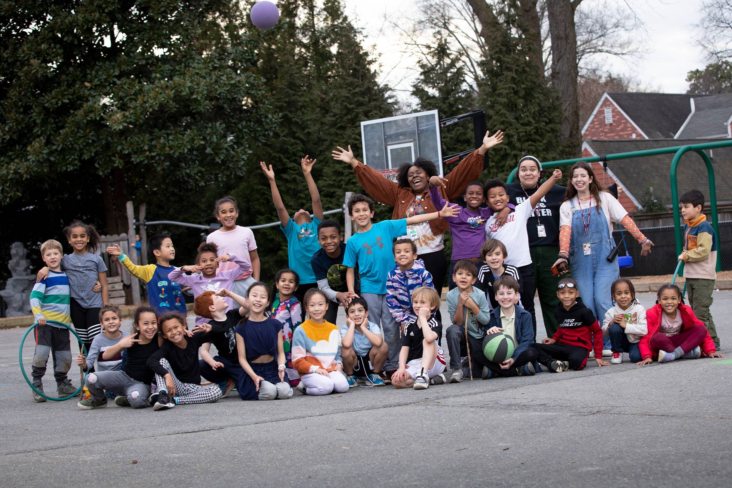 Lower School group shot on playground